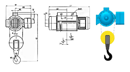 Канатный электротельфер серии T02, T35